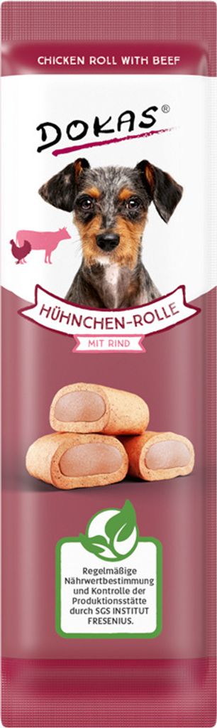 Dokas Dog Snack Hühnchen-Rolle mit Rind 10g Produktbild 