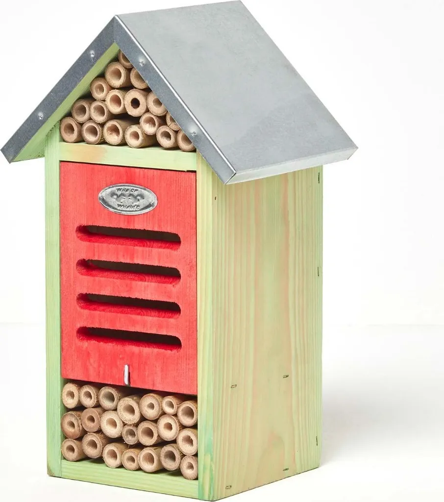 Abri pour insectes en bois véritable - Design robuste et naturel 30 cm