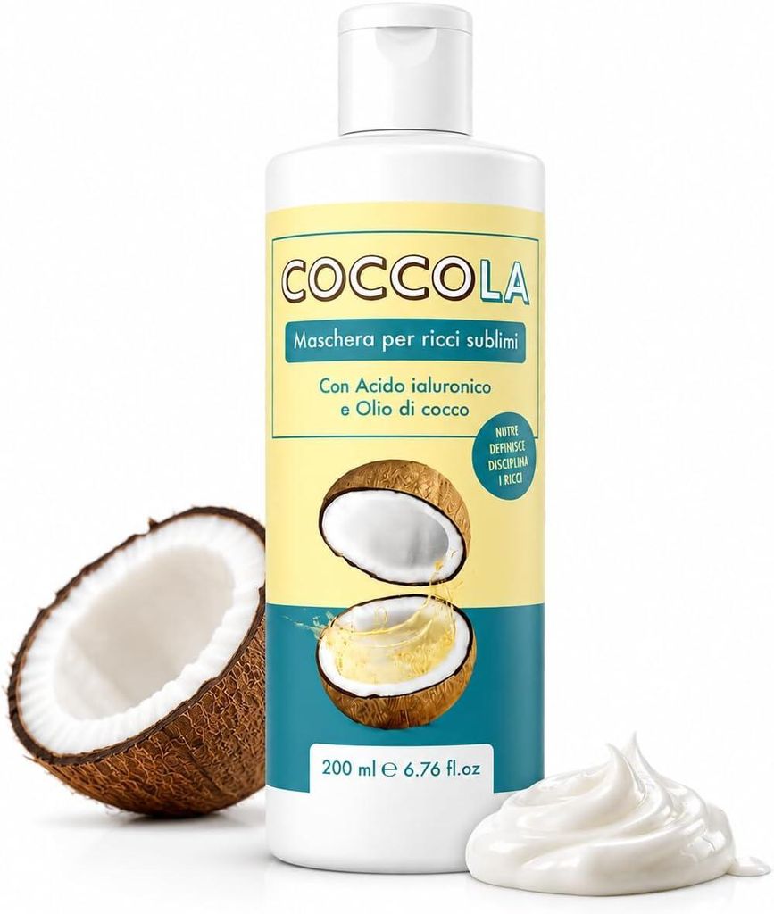 Coccola Maschera Capelli Ricci - Cheratina e Olio di Cocco Immagine del prodotto 