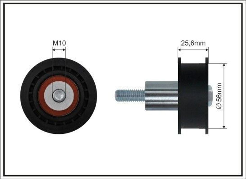 CAFFARO 27-48 Umlenkrolle Zahnriemen Ø56mm für VW Golf IV Schrägheck (1J1) GOLF VI (5K1) Golf V Schrägheck (1K1) POLO (9N) Polo Schrägheck (6R...