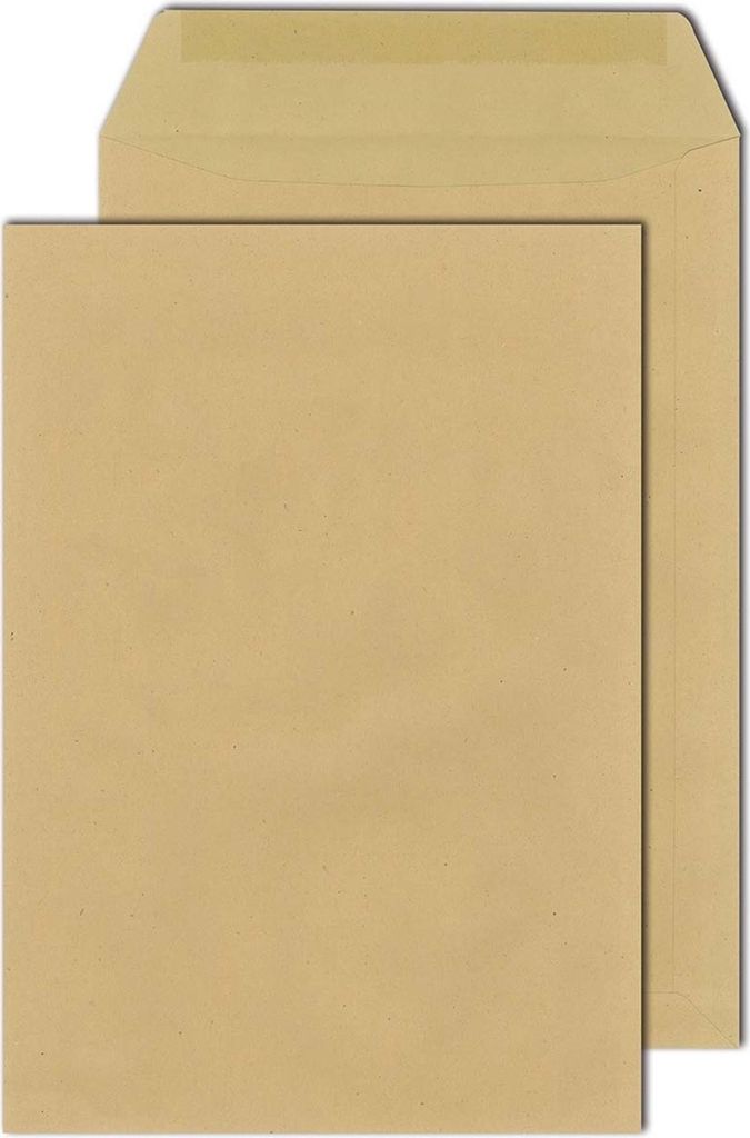 Versandtasche ohne Fenster 250 St., nassklebend DIN E4