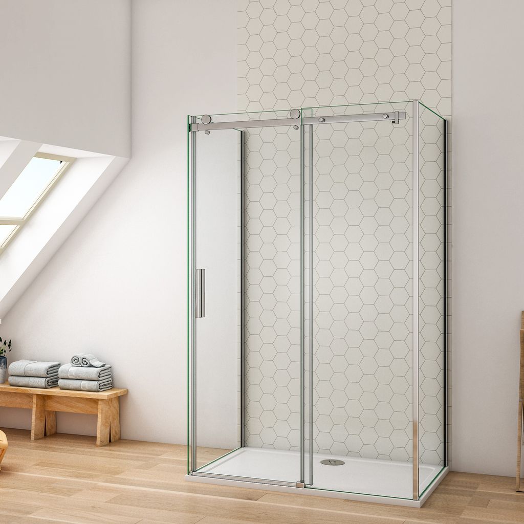 6mm ESG-glas 150x90cm Duschkabine Duschwand Duschtür Höhe:195cm