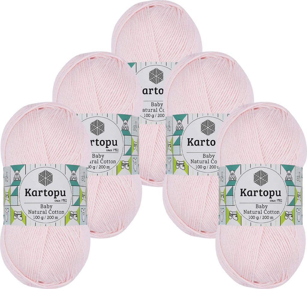 0,5kg Kartopu Baby Natural Baumwolle Häkelgarn Strickgarn Produktbild 