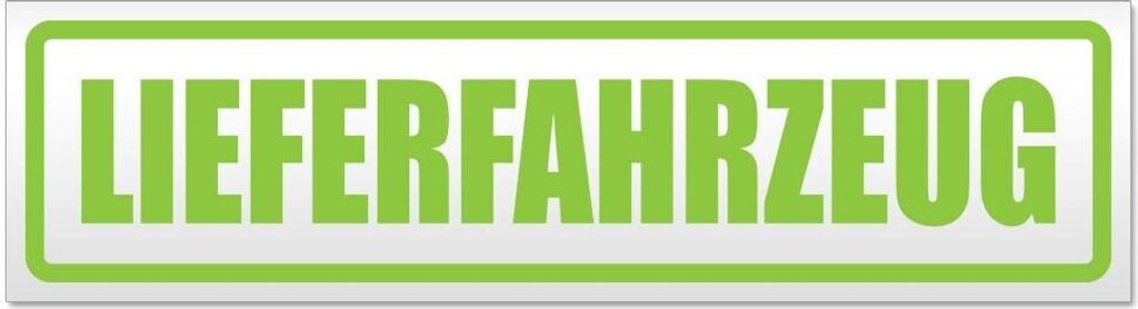 Kiwistar - Autoaufkleber - Lindgrün - 60 x 16 cm - Lieferfahrzeug - Hinweis Aufkleber Sticker für Auto, Kfz, Fahrrad, PKW, LKW