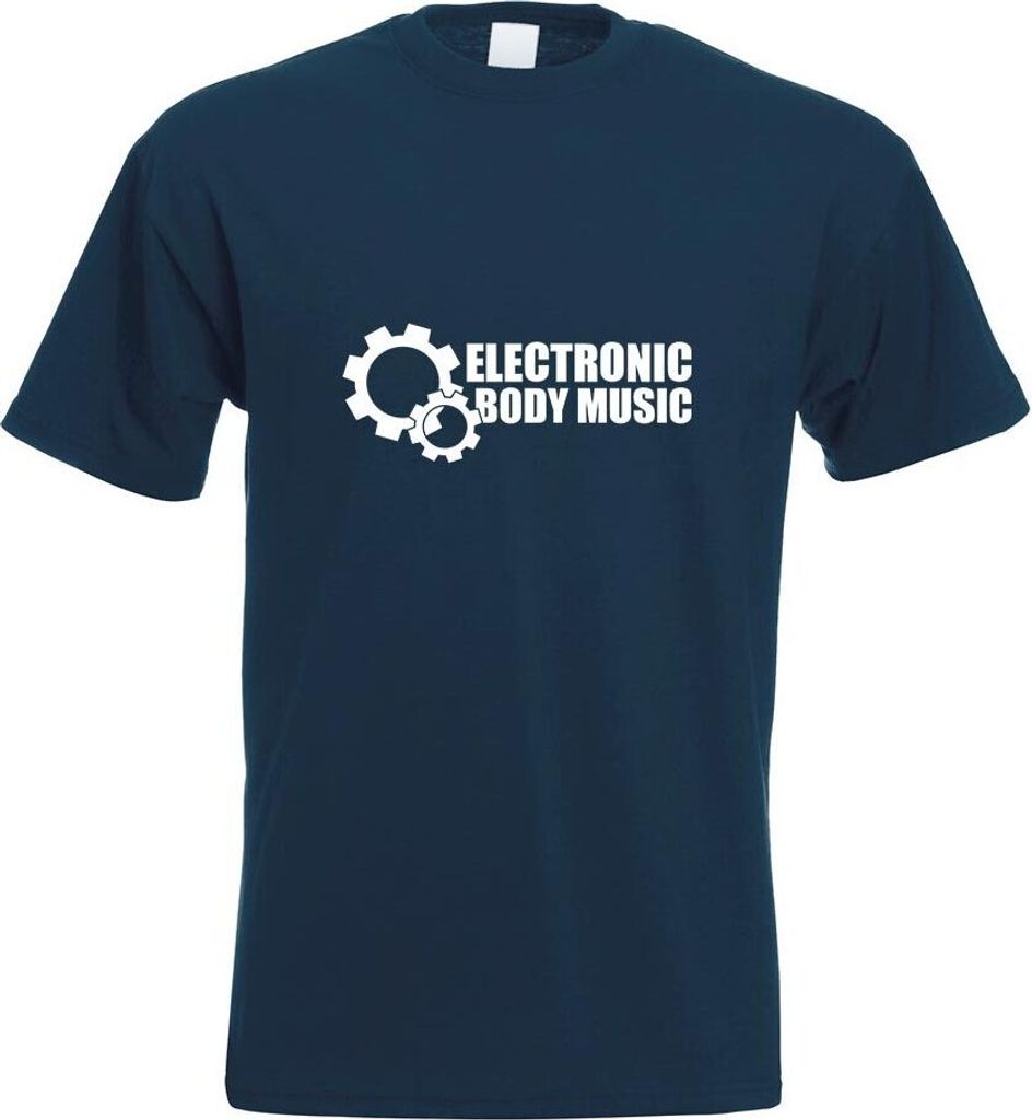 Kiwistar - T-Shirt - Navy - Elektronic Body Music - EBM Motiv Bedruckt Funshirt Design Print - mit Motiv Bedruckt - Funshirt Design - Sport - Freiz...
