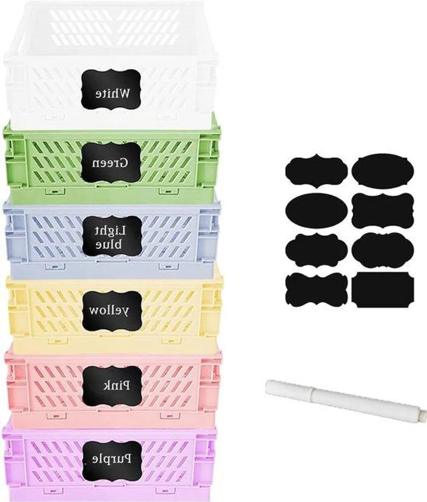 Boîte de Rangement Plastique à Couvercle Rabattable - Pack 6 Unités Robustes