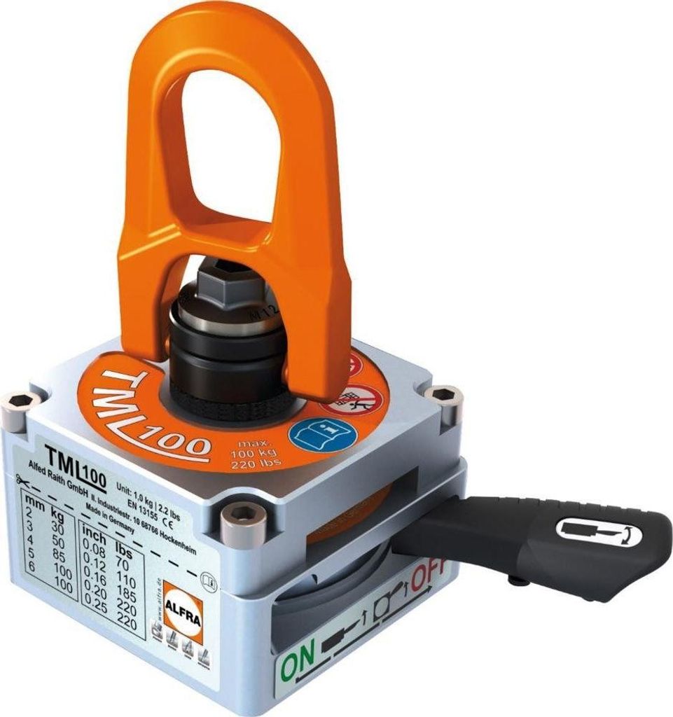 Alfra Lasthebemagnet TML 100 max. Tragkraft 100kg B80xT82,5xH85 mm, 9900062724