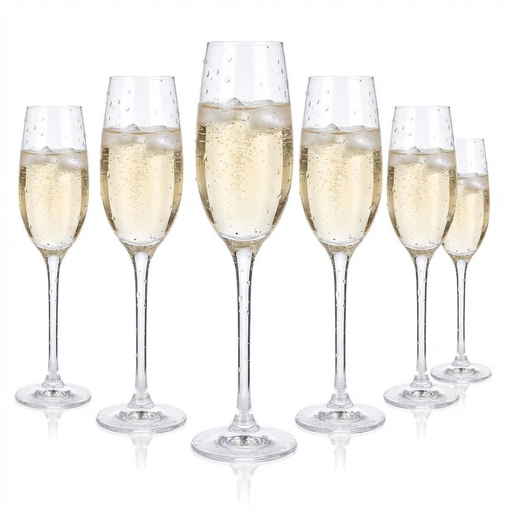 6x Rona Sekt Glas Flöte Cava 0,15l Sektglas Champagnerglas Produktbild 