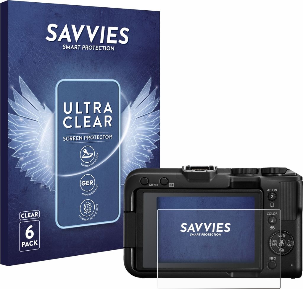 6x Für Canon EOS R50 V Schutzfolie Savvies Displayschutz Display Schutz Folie Klar Transparent