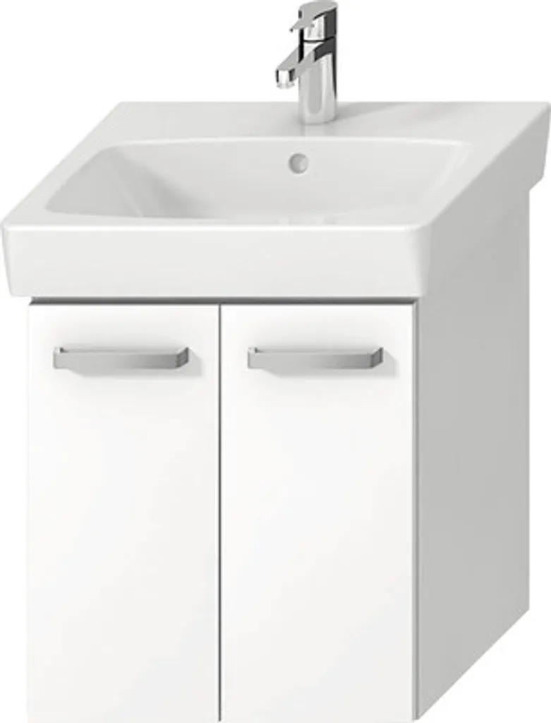 Meuble sous évier Jika LYRA blanc 49x41cm - Idéal petite salle de bain