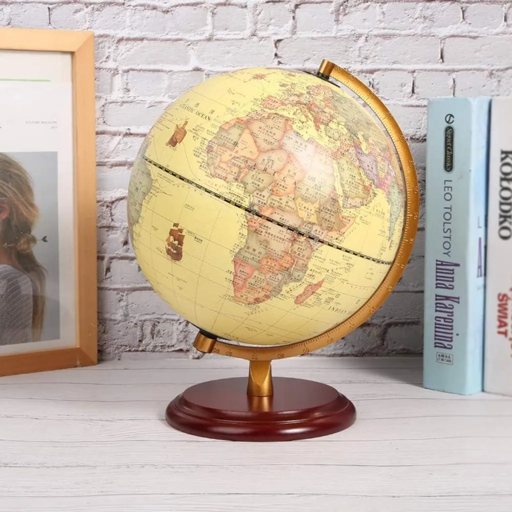 Matériel d'Enseignement Globe Terrestre Lumineux 25CM pour Bureau et Salon
