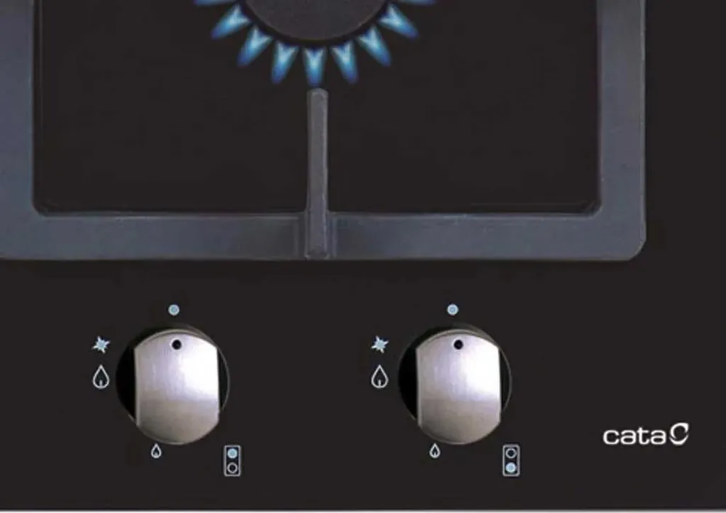 CATA SCI 3002 BK Plaque de Gaz 2 Feux Encastrable 30 cm Noir Intense