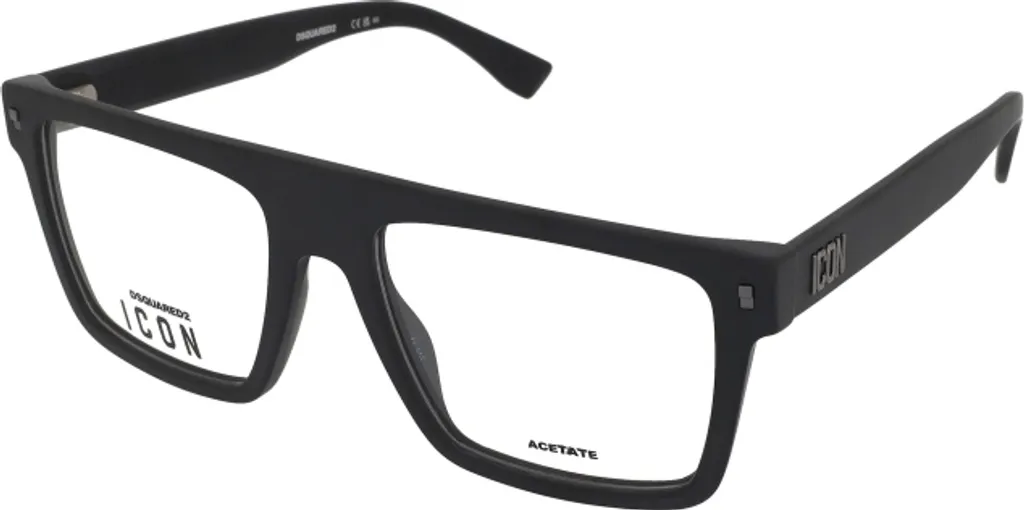 Monture optique homme Dsquared2 Icon 0012 003 rectangle noire - 6