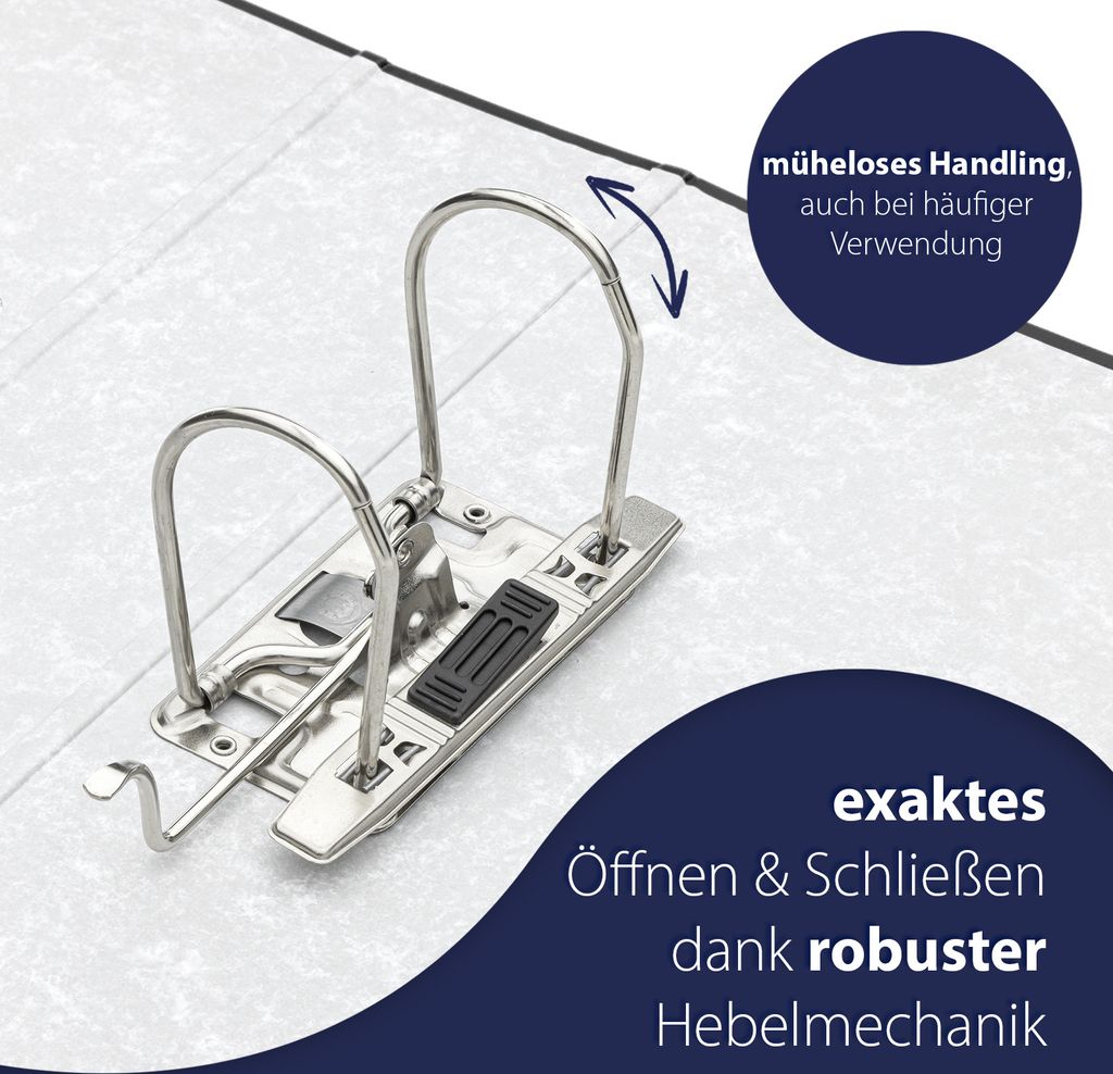 10 x Ordner A4 8 cm PP Kunststoff Schwarz Aktenordner Produktbild 