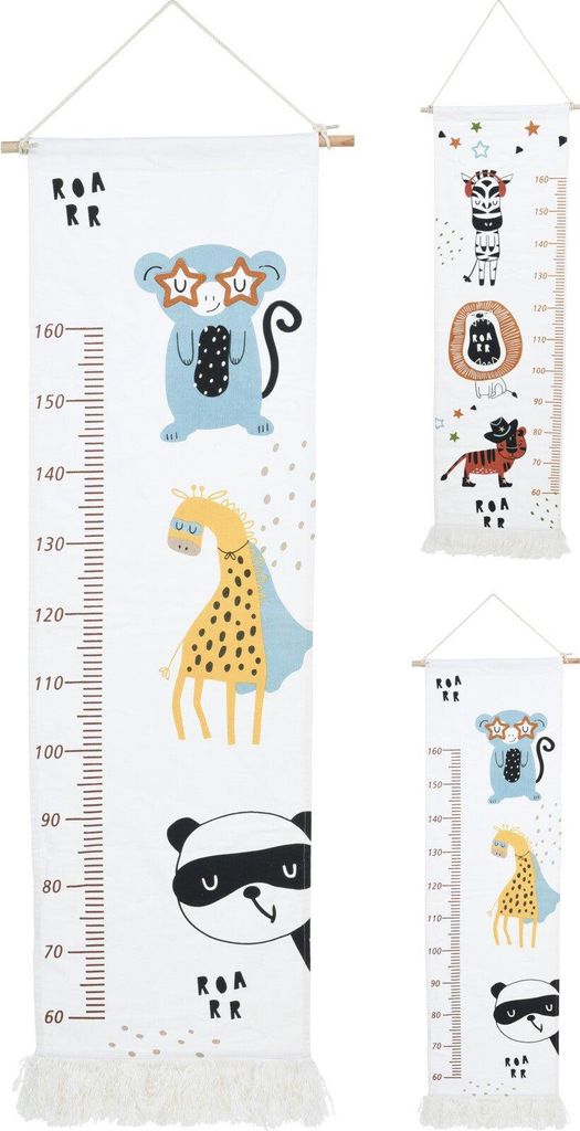 Groeimeter Textil Zebra Kinderzimmer Messlatte mehrfarbig 140cm