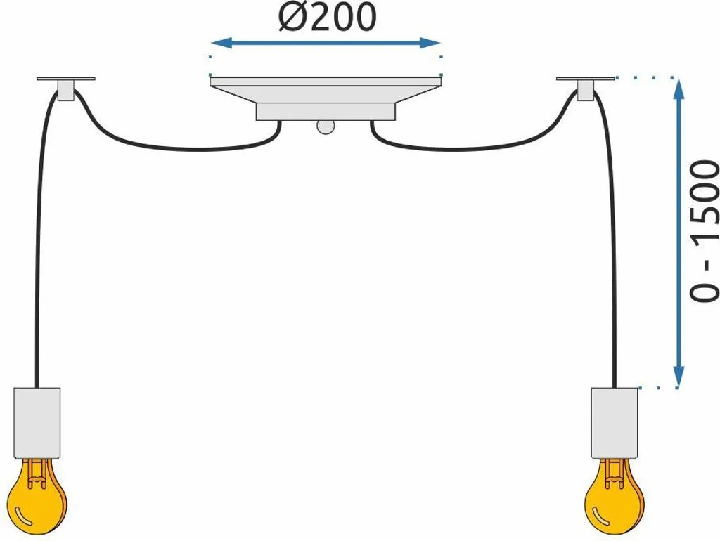 Solution Éclairage Grand Volume Toolight Spider 6 Noir Ajustable JDL-01