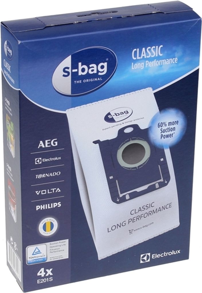 Electrolux E201S, Staubbeutel, Zylinder-Vakuum, Weiß, 3,5 Produktbild 