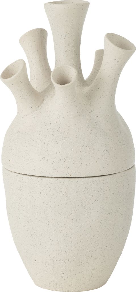 J-Line Vase Koralle Ton Weiß Large