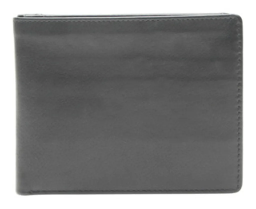 Esquire Frankfurt Portafoglio Uomo Piccolo in Vera Pelle Nero RFID