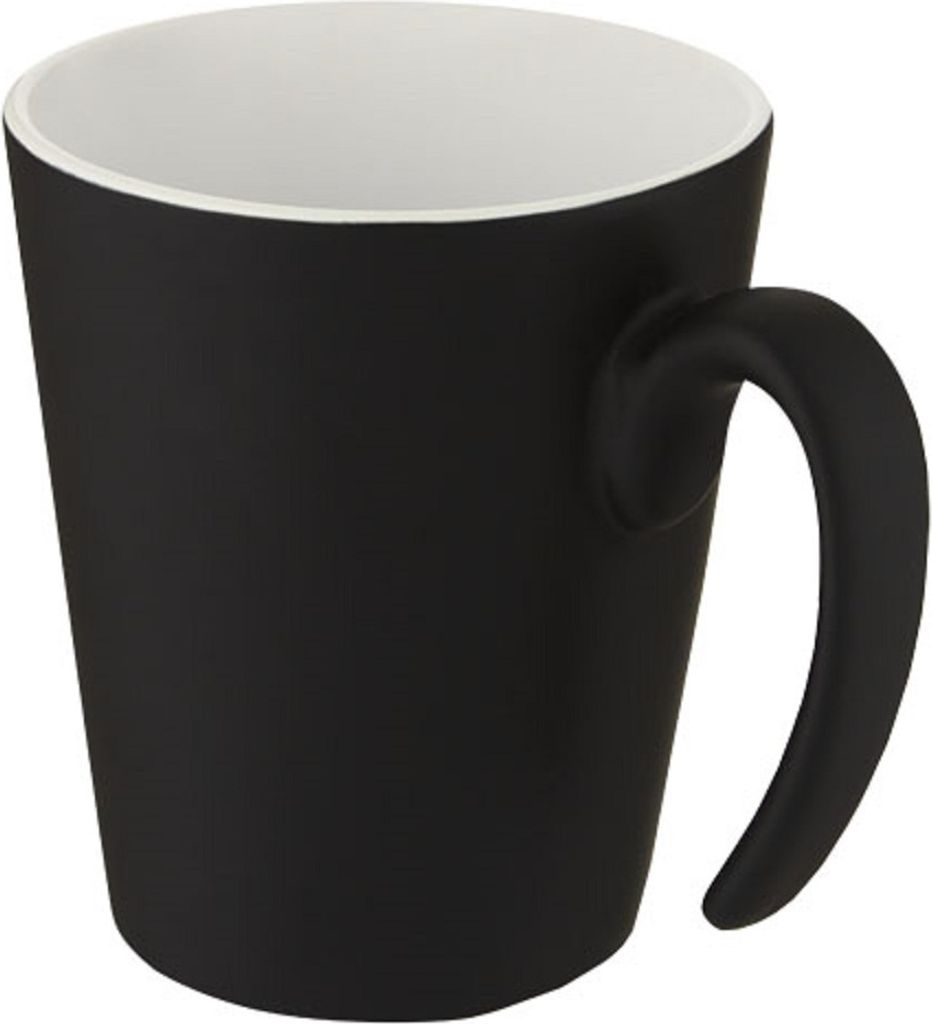 Bullet - Kaffeebecher "Oli", Keramik, 360ml PF3849 (Einheitsgröße) (Schwarz/Weiß)