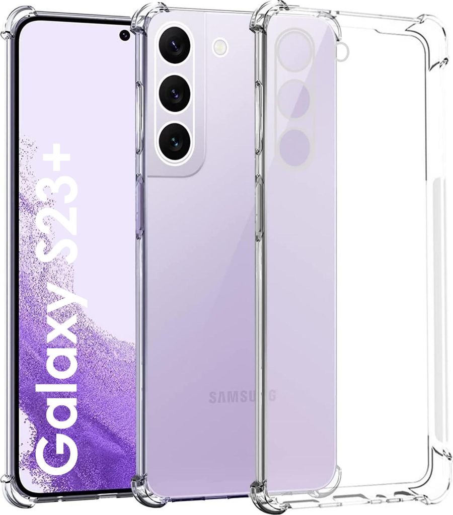 Hülle für Samsung Galaxy S23 PLUS - Stoßfeste Transparent Handyhülle Kratzfest Schutzhülle Ultra Dünn Phonillico