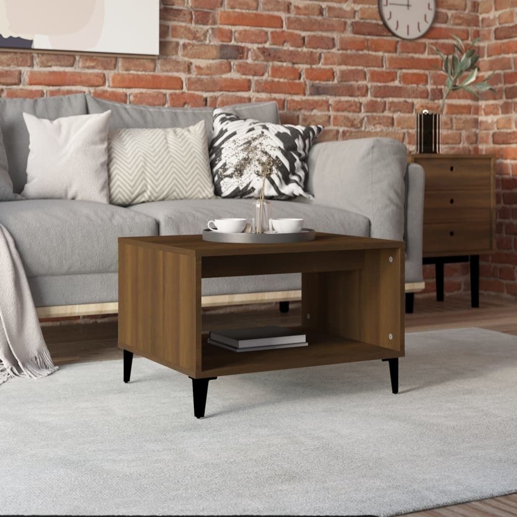 Maison Exclusive - Couchtisch Braun Eichen-Optik 60x50x40 cm Holzwerkstoff