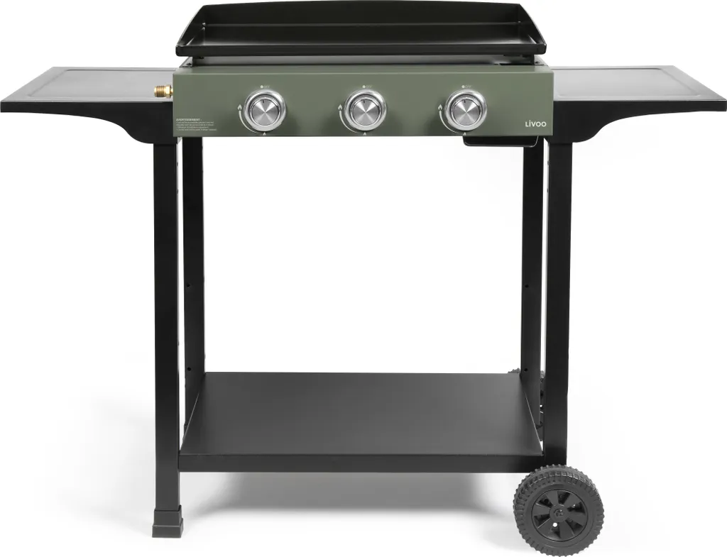 Plancha à gaz grande surface 3 brûleurs pour cuisine d'extérieur