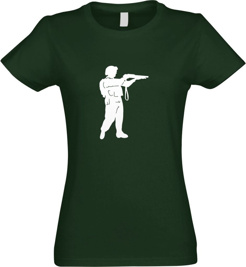 Kiwistar - T-Shirt tailliert - Damen - flaschengrün - Armee - Motiv 4 - Special Forces - mit Motiv Bedruckt - Funshirt Design - Sport - Freizeit -...
