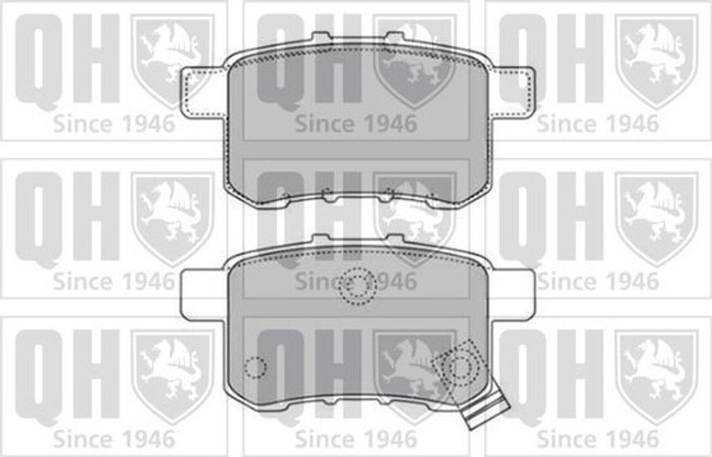 QUINTON HAZELL Bremsbeläge Satz Hinten Bremsklötze für HONDA ACCORD VIII (CU) BP1659