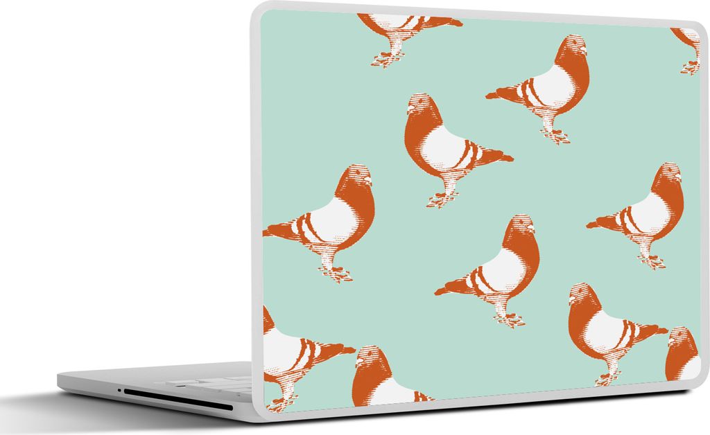 MuchoWow Laptop Aufkleber Sticker Cover Taube - Vogel - Muster 36.5x27.5 cm - Laptop-Sticker