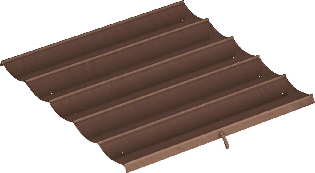 Ersatzdach für 3 x 3 m Pergola, einziehbar, mit Regenabflusslöchern, wetterfest, Polyester, Kaffee
