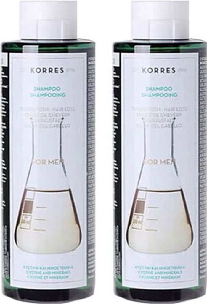 KORRES Cystine & Minerals Anti-Haarausfall-Shampoo für Männer 2x250ml