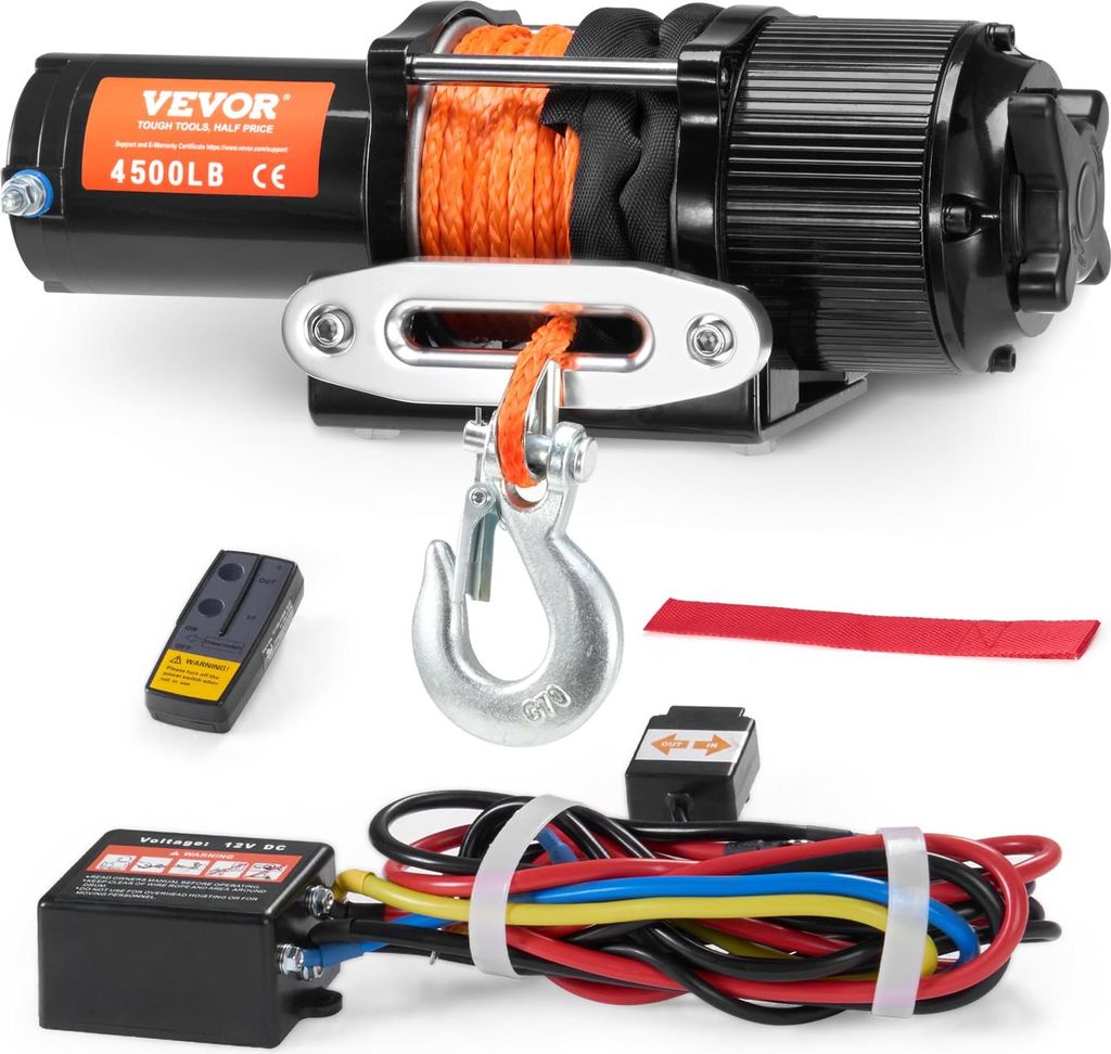 VEVOR Elektrische Seilwinde, 2041 kg, Elektrowinde 12 V DC Produktbild 