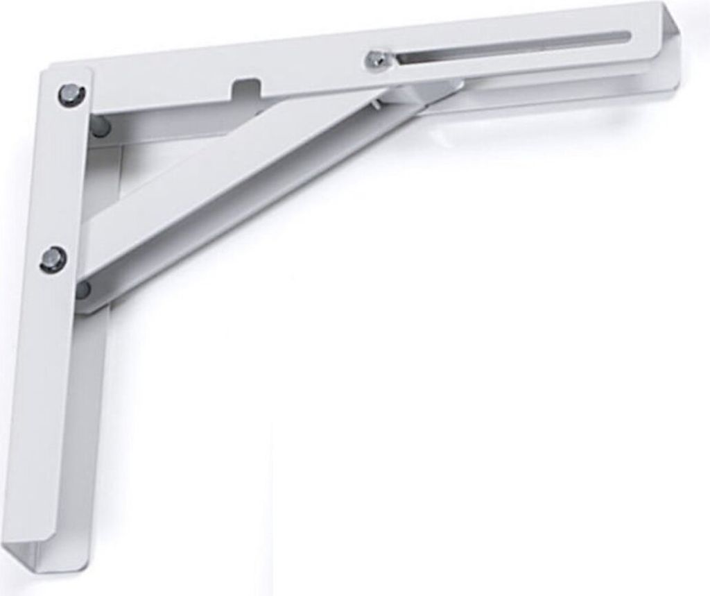 4 Stück Klappkonsole Profi-Nr.1 L200 Länge: 200 mm / Höhe 160 mm weiß Tragkraft 120 kg (pro Paar)