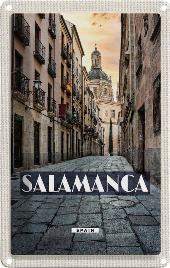 vianmo Blechschild 18x12 cm Salamanca Spain Architektur Tourismus Bildmotiv Reisemotiv Abenteuer Reisen Urlaub Häuser