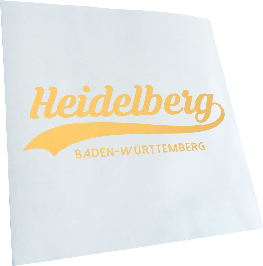 Kiwistar - Autoaufkleber - Heidelberg Baden-Württemberg - Creme - 40x13cm - Aufkleber für Auto, Laptop, Fahrrad, LKW, Motorrad Mehrfarbig JDM Dec...