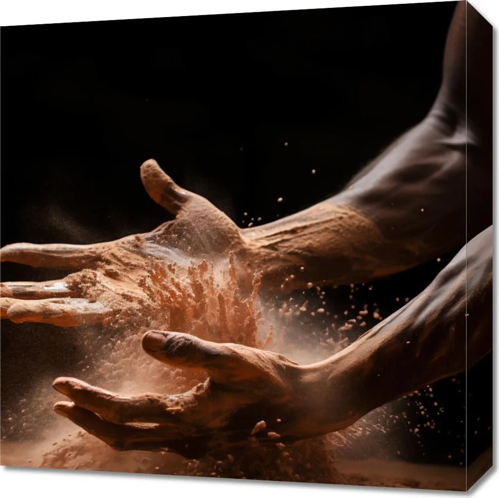 Quadro Danza della Terra 50x50cm - Tela Astratta Moderna per Salotto