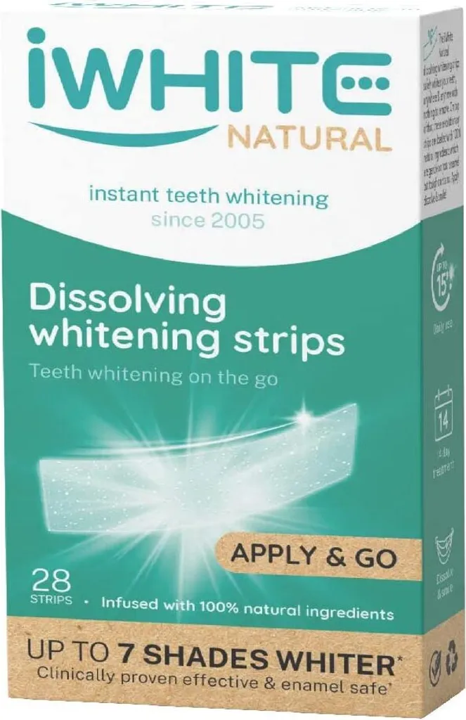 iWhite Natural Whitening Strips 28 pezzi: Denti Bianchi e Glitter Smile