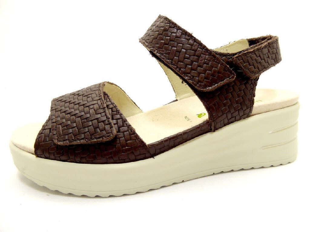 Waldläufer H-Dina Woven tabak Damen Sandale in Braun, Größe 3.5