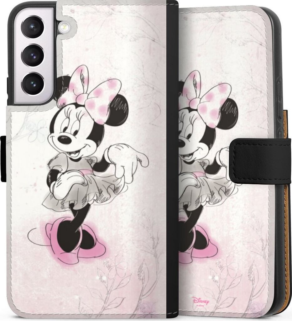 DeinDesign Klapphülle für Samsung Galaxy S22+ Handytasche Lederhülle Tasche Disney Minnie Mouse Vintage