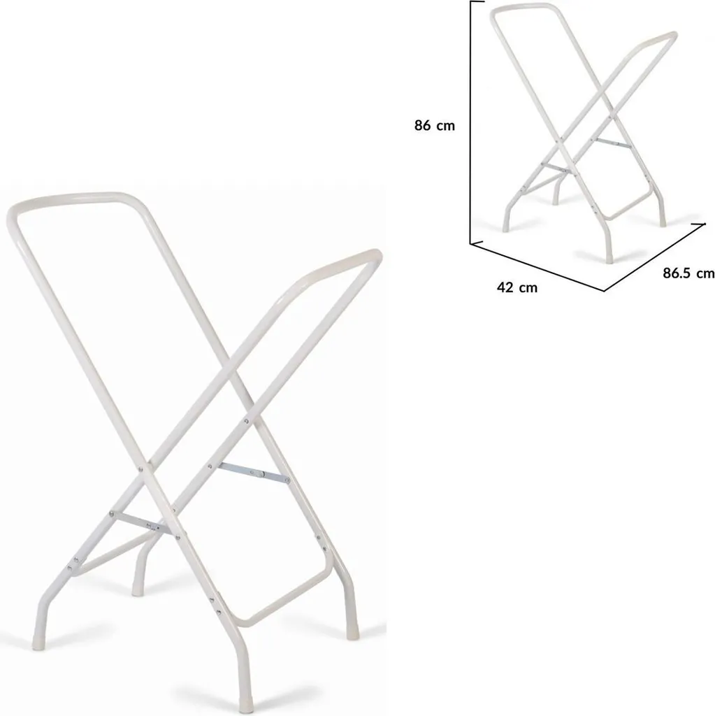 Moni Support de Baignoire Lilly 86cm Pliable - Blanc - Adapté au Bébé