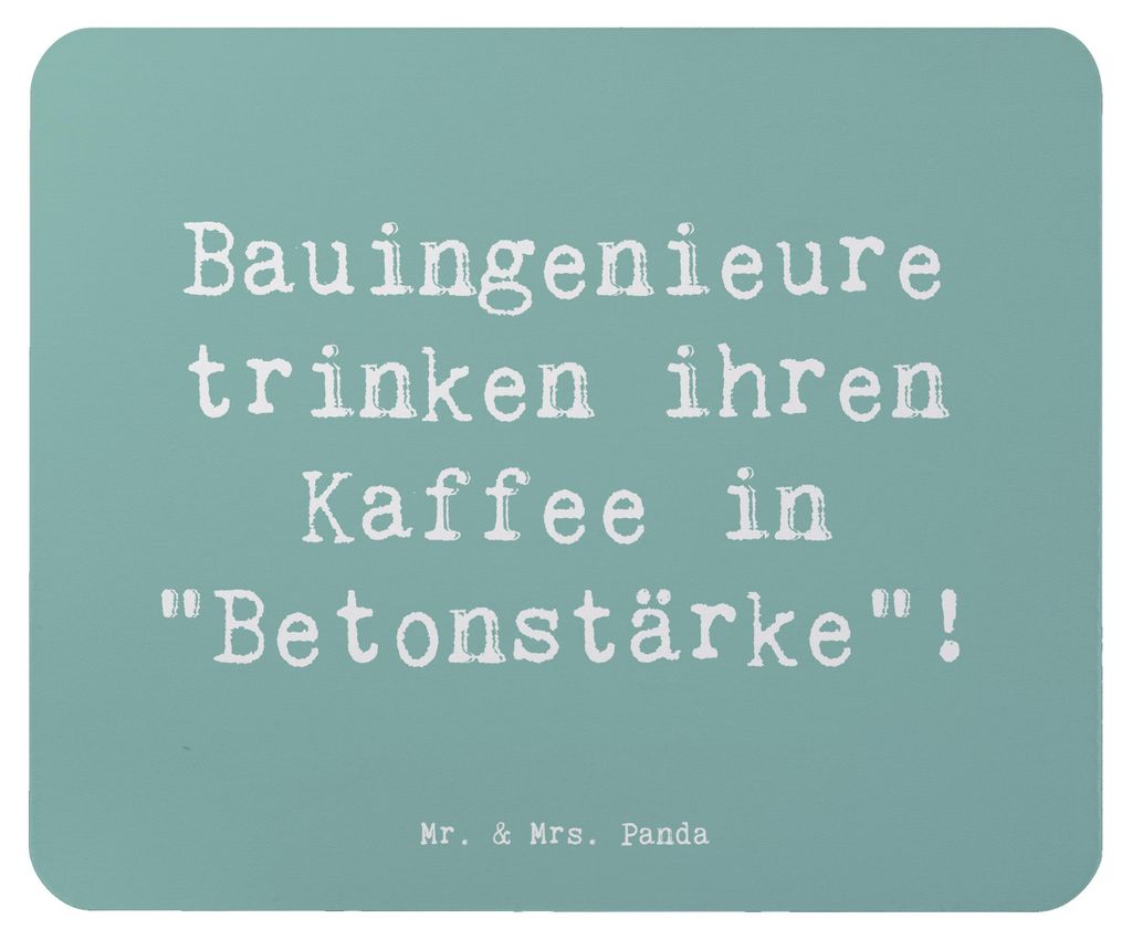 Mr. & Mrs. Panda Mauspad Spruch Bauingenieur Kaffee - Produktbild 