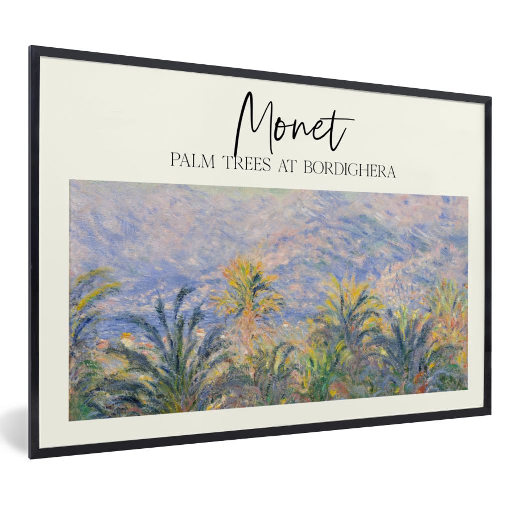 MuchoWow Gerahmtes Poster Monet - Kunst - Alte Meister 60x40 cm - Poster mit Schwarzem Bilderrahmen Wandposter Rahmen Foto Bilder - Printing - Wa...