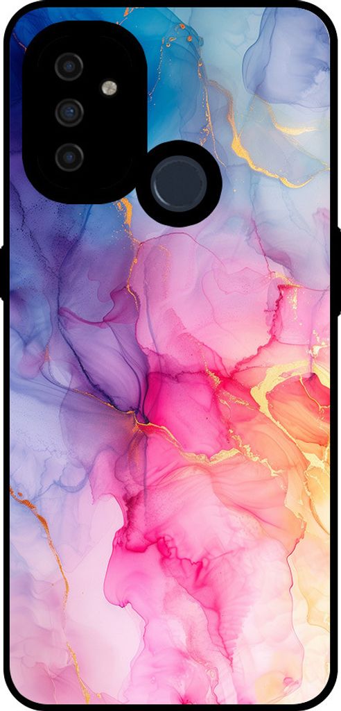 Smartphonica Telefon Fall geeignet für OnePlus Nord N100 mit Marmor-Druck - TPU zurück Abdeckung Fall Marmor-Design - Regenbogen