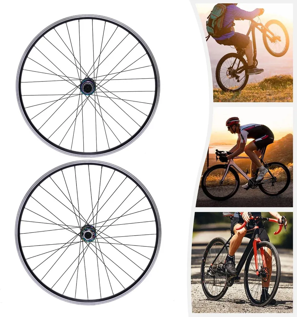 Roues VTT aluminium 74 cm légères et robustes compatible cassette 12V - 9
