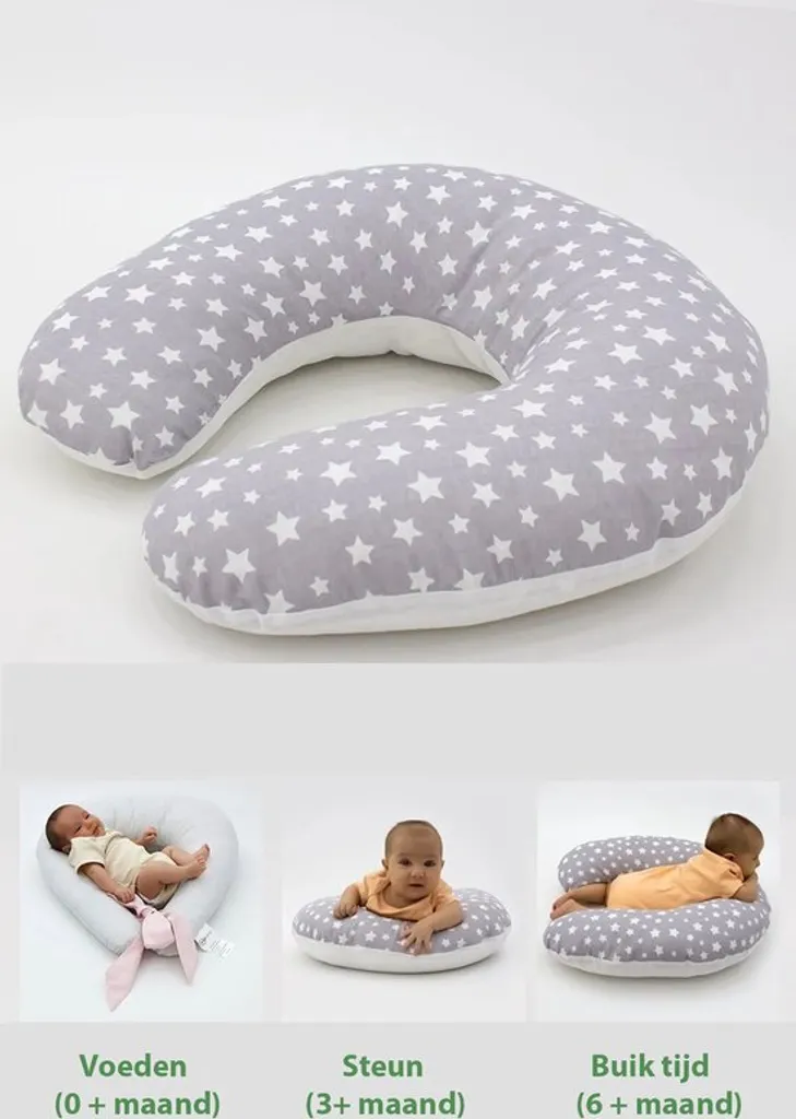 Coussin pour bébé et allaitement - Soulage le dos pendant le biberon en coton