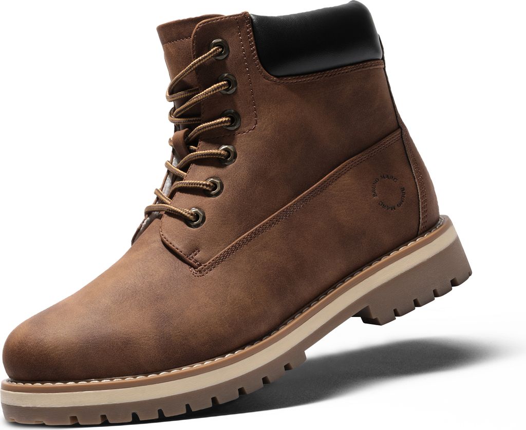 Bruno Marc Winterschuhe Herren Winterstiefel Schneestiefel Stiefeletten Stiefel Winter Wander Schuhe,Farbe: Braun,Größe:47