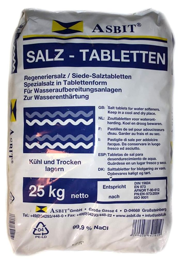 Asbit Siede-Regeneriersalztabletten 25 kg Wasserenthärter Produktbild 