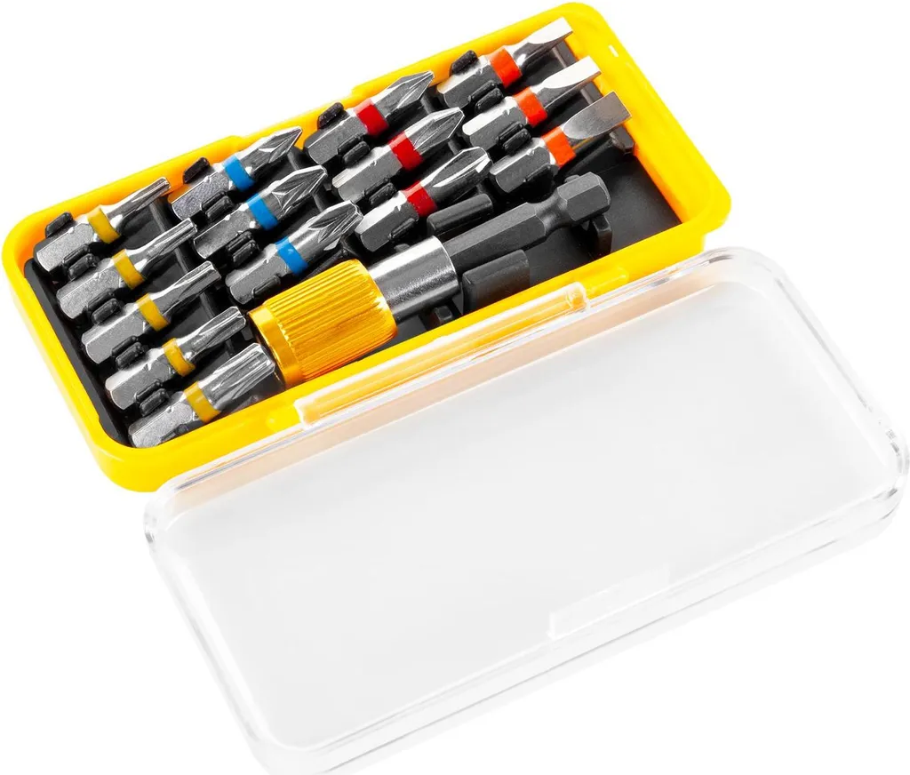 Set di punte 15 pezzi con marcatura a colori, REBEL TOOLS