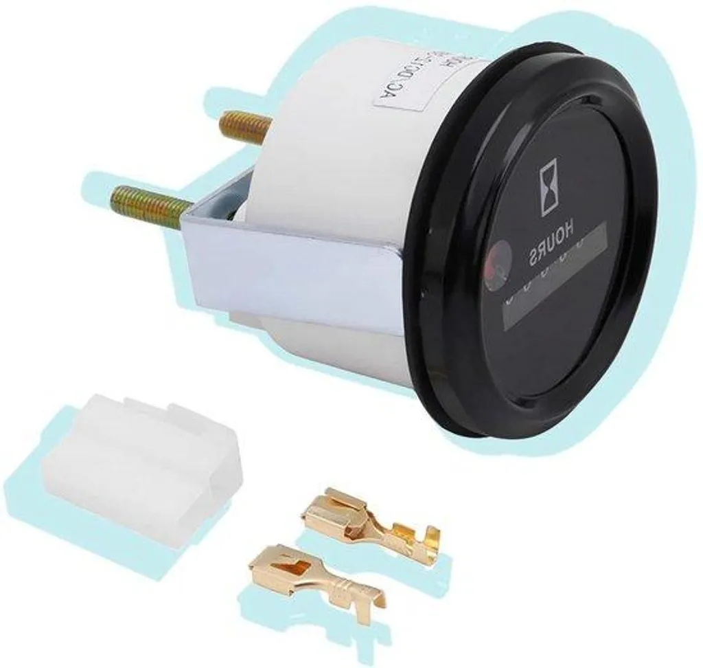 Horloge à quartz numérique 12-36V - Compteur horaire étanche marine